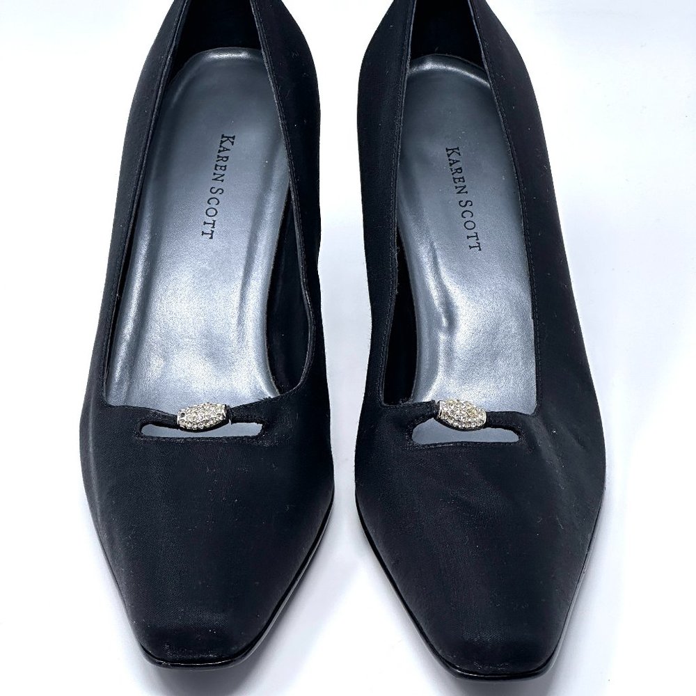 Karen Scott Valentina Black Shimmer Heels Size 10